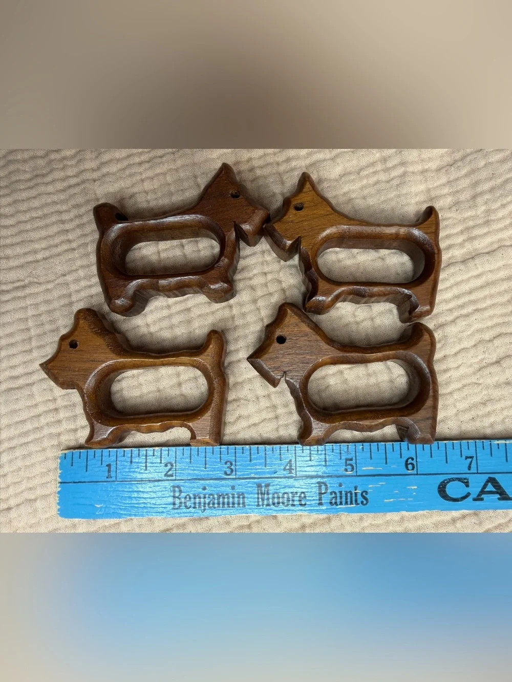 Vintage MCM Scottish Terrier Napkin Rings